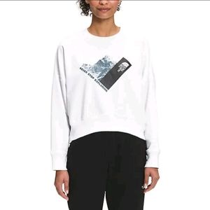 The North Face Women's Recycled Climb Graphic Crewneck Sweatshirt White Size(XL)